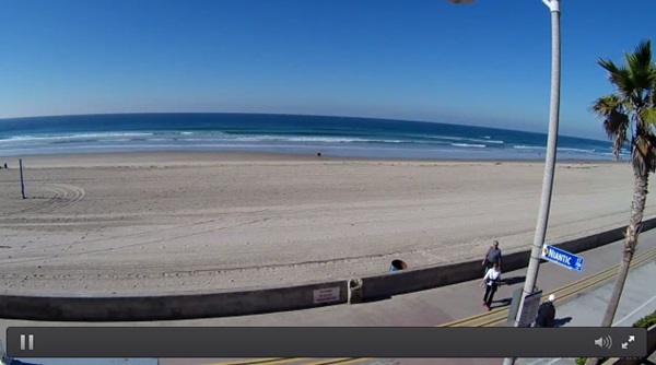 North Facing Mission Beach Webcam - Live Surf